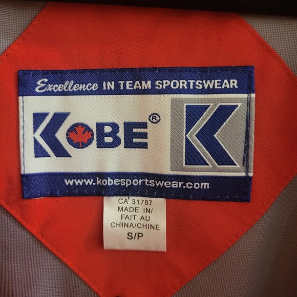 Vintage Kobe Sportswear Red & Black Striped Full-Zip Team Jacket - Size Small - Picture 6 of 9